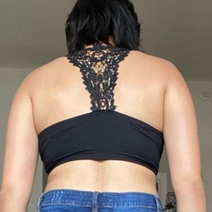 Lace back bralette